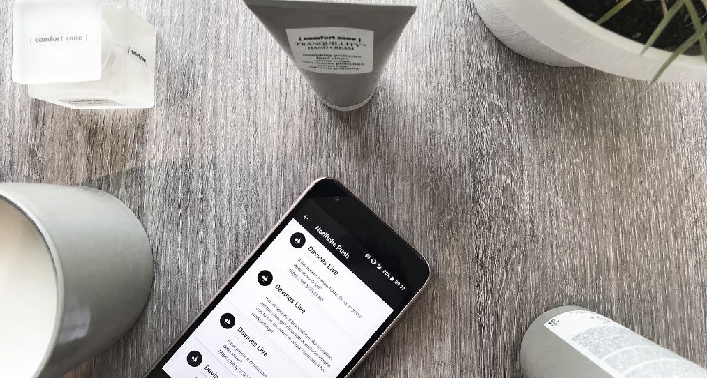 push notification app davines