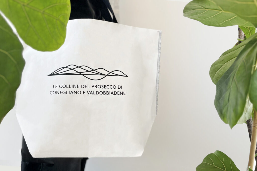 Gadget sostenibili per Colline - borsa bianca in carta