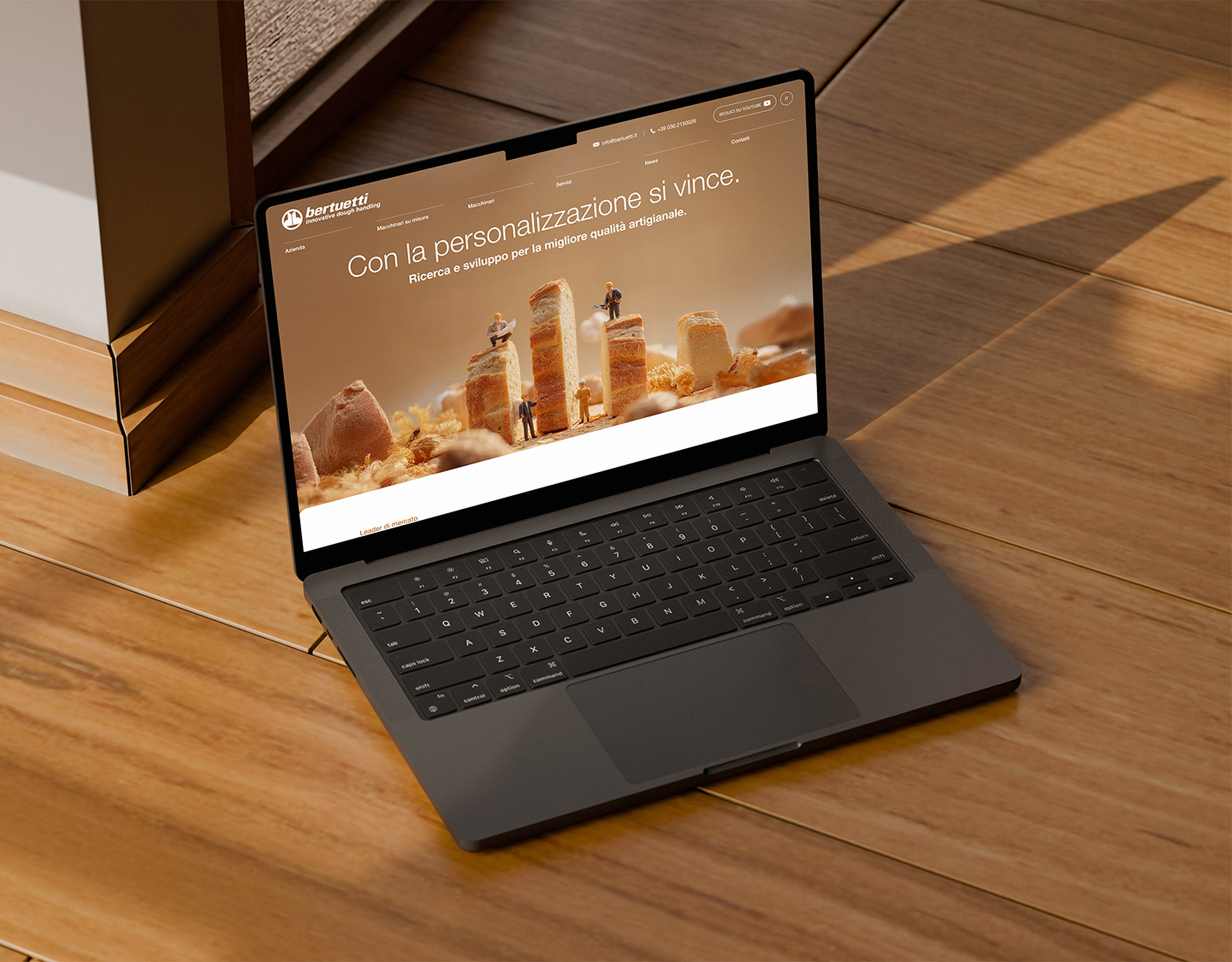 Sito web Bertuetti - mockup sito web