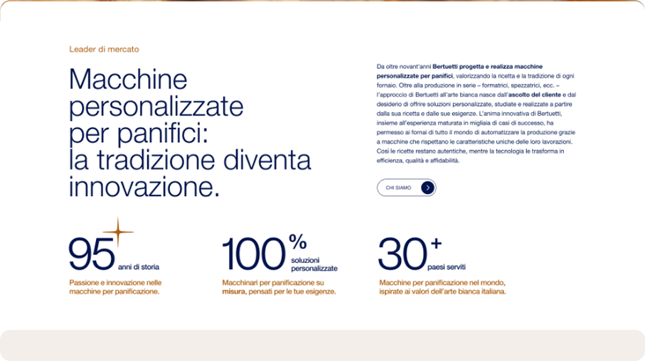 Sito web Bertuetti - intro