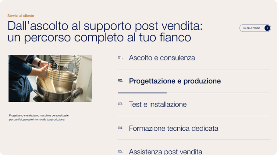 Sito web Bertuetti - servizi