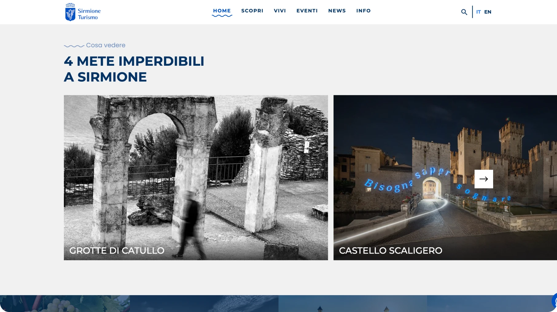 schermata visitsirmione.com sezione mete imperdibili