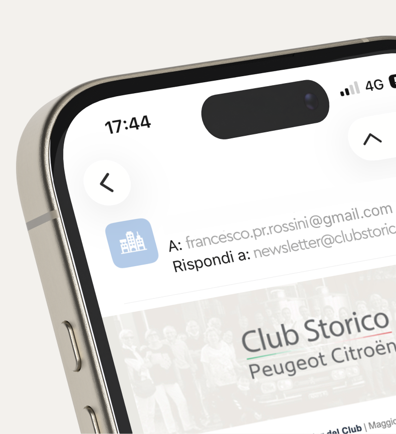close up smartphone mail
